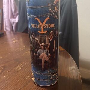 Yellowstone Themed Metal Tumbler. NEVER USED.  SMOKE FREE AND PET FREE HOME.